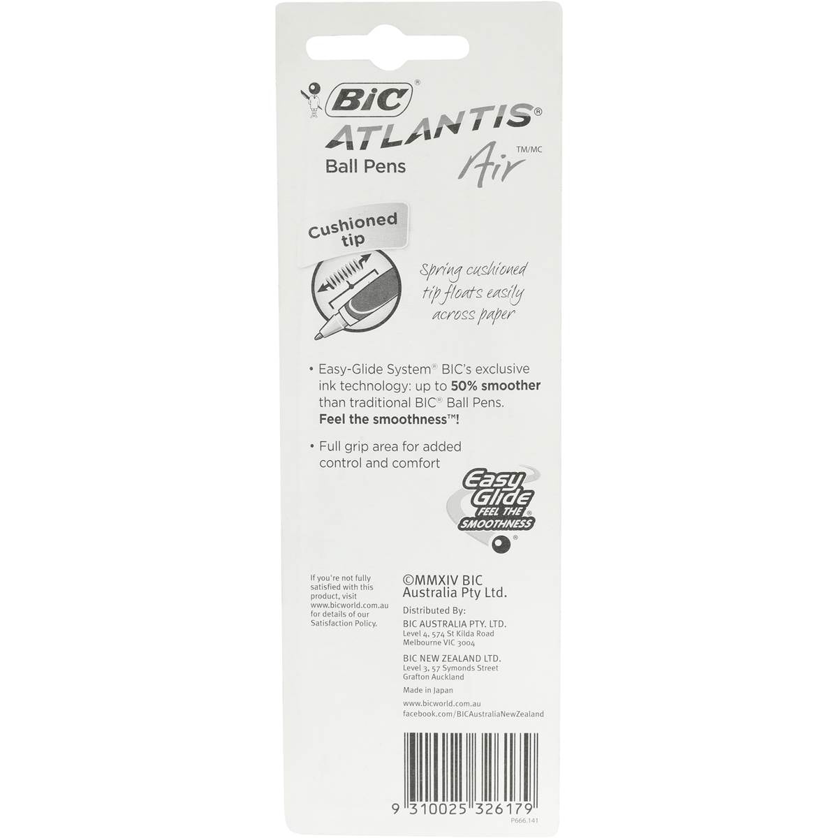 Bic Atlantis Air Black 2 Pack | Woolworths