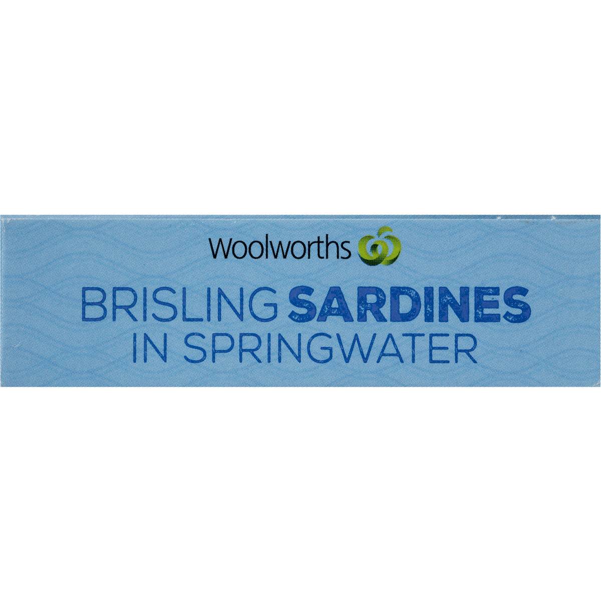 Woolworths Brisling Sardines In Springwater 110g Woolworths
