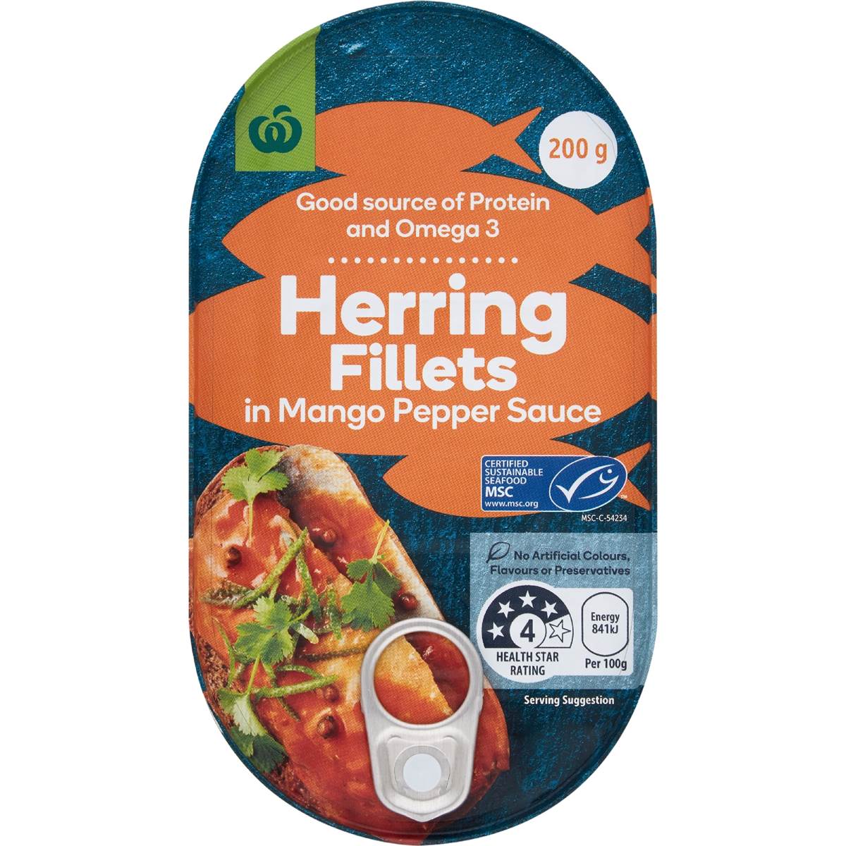 Woolworths Herring Fillets In Mango Pepper Sauce 200g Woolworths