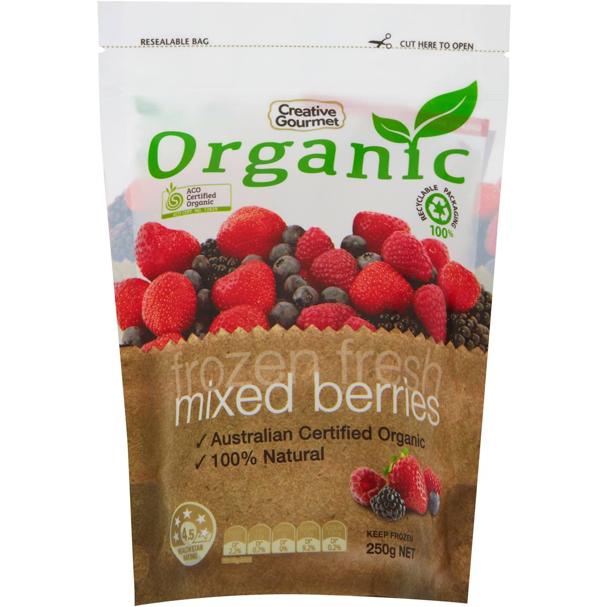 Creative Gourmet Organic Frozen Mixed Berries 250g | Woolworths