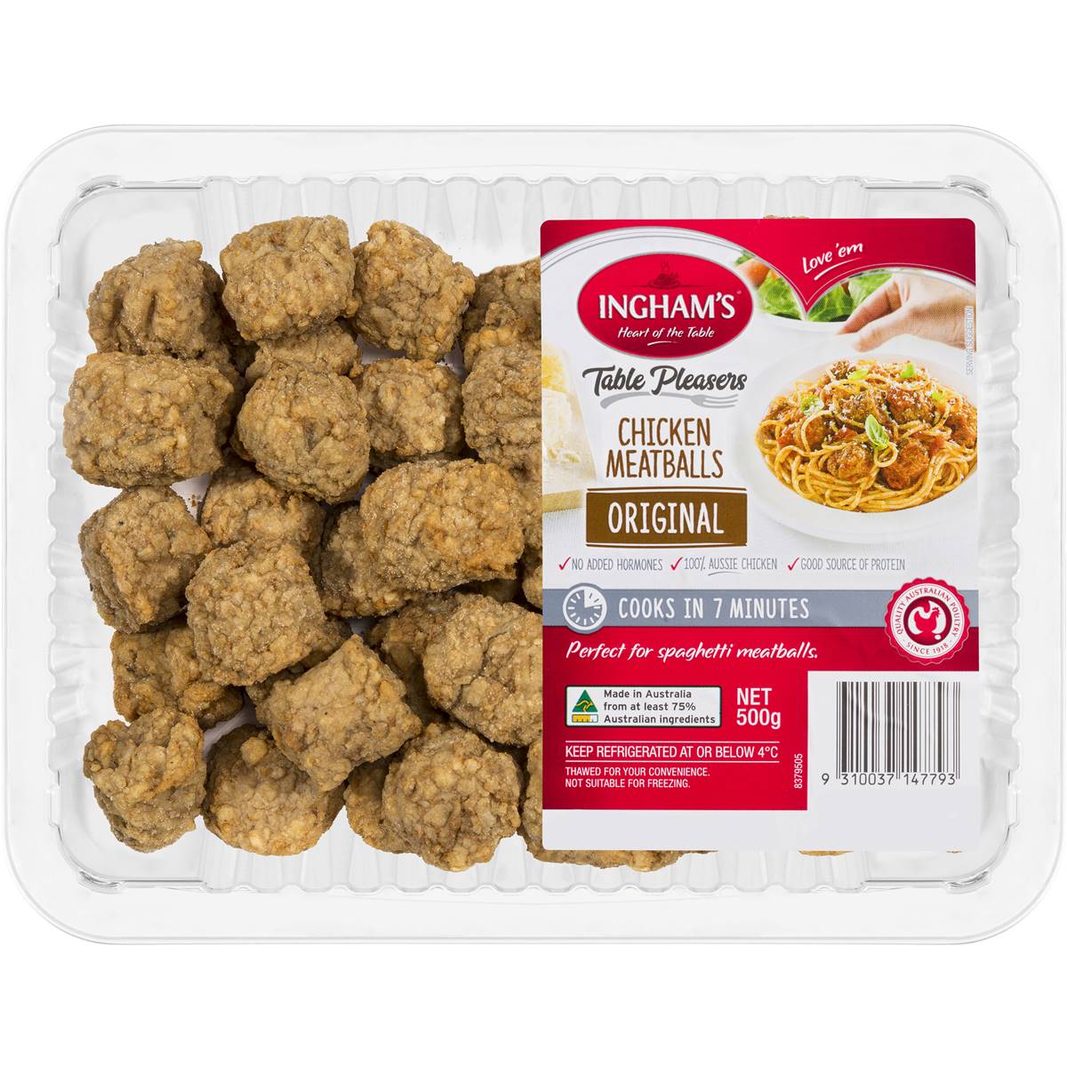 Ingham's Quick Cook Chicken Meatballs 500g Woolworths