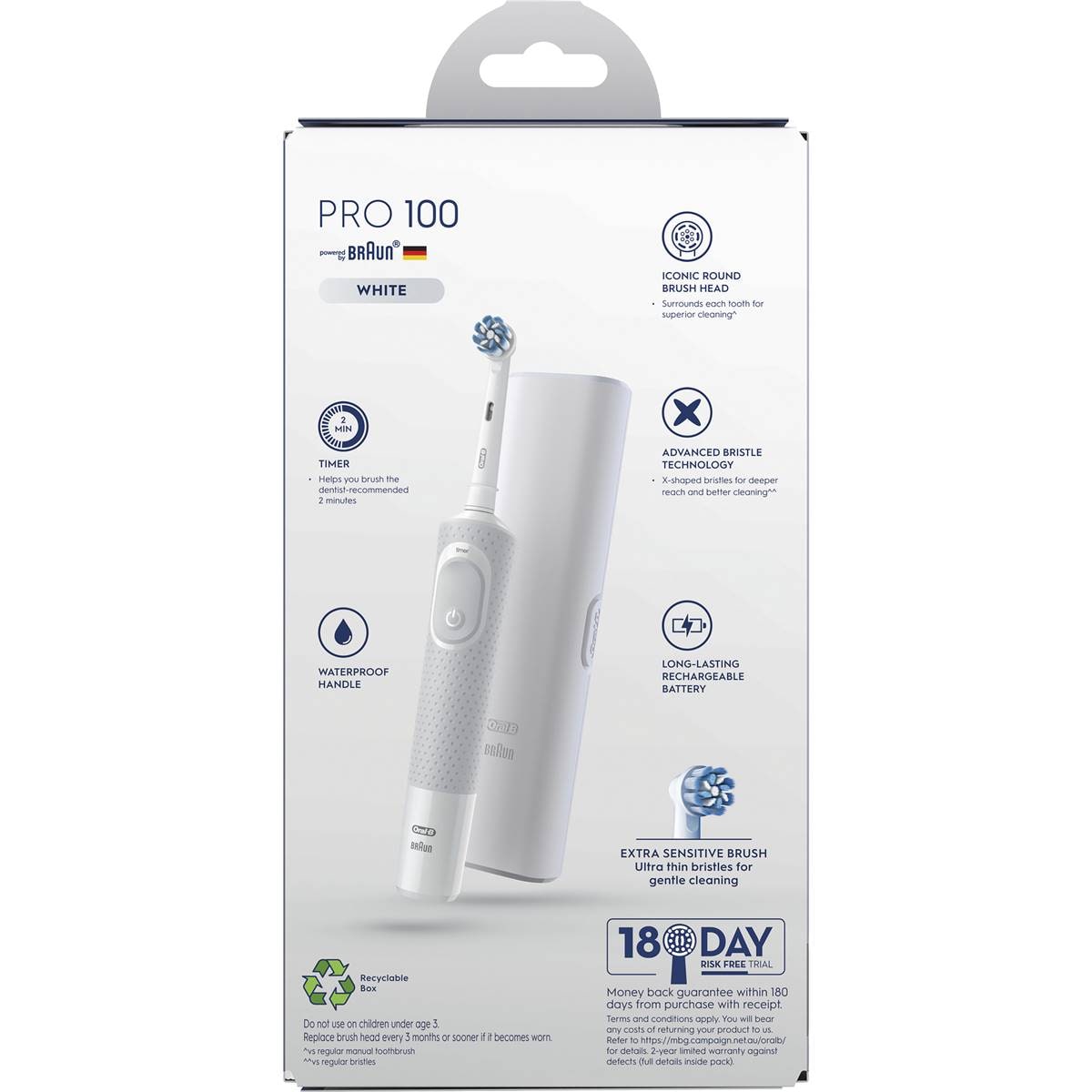 Oralb Pro 100 Gum Care Electric Toothbrush Each Woolworths