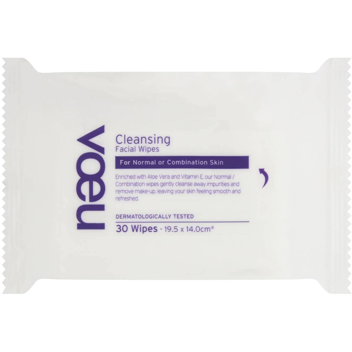 Voeu Facial Wipes Normal To Combination Skin 30 Pack Woolworths