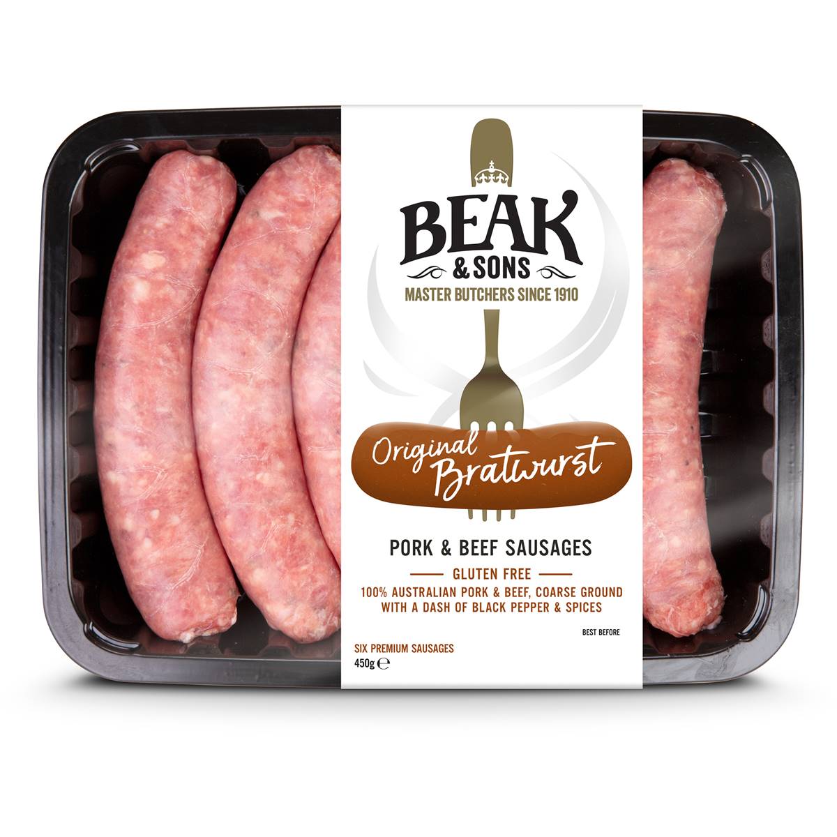 Beak & Sons Original Bratwurst Sausages 450g Woolworths
