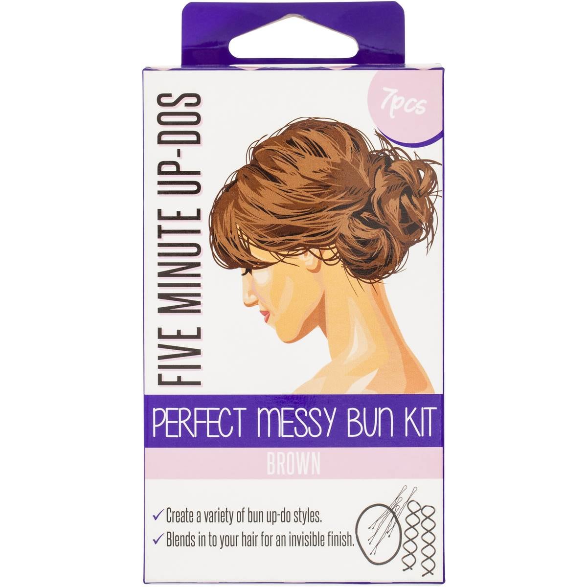 Five Minute Updos Messy Bun Brown/blonde 7 Pack Woolworths