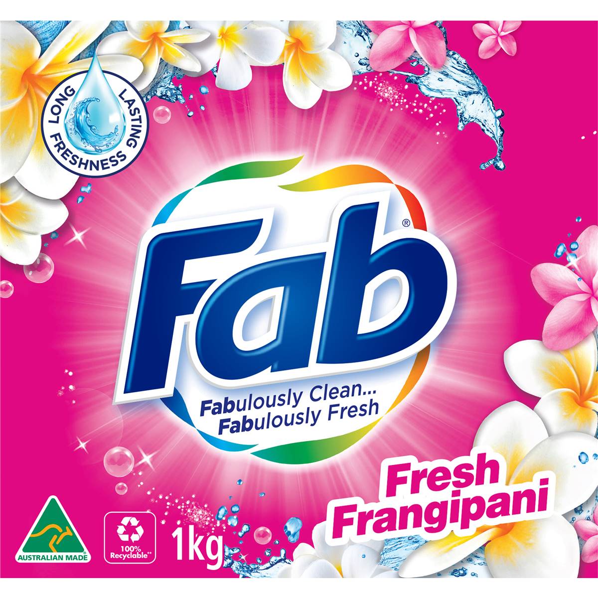Fab Fresh Frangipani Laundry Detergent Powder 1kg Woolworths