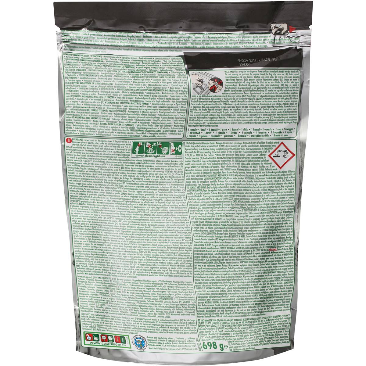 Fairy Platinum Plus Dishwasher Tablets Lemon 45 Pack Woolworths