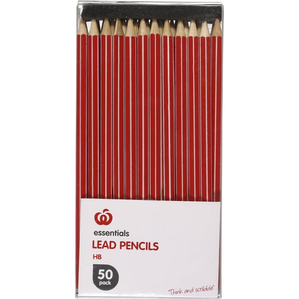 Essentials Hb Pencils 50 Pack Woolworths