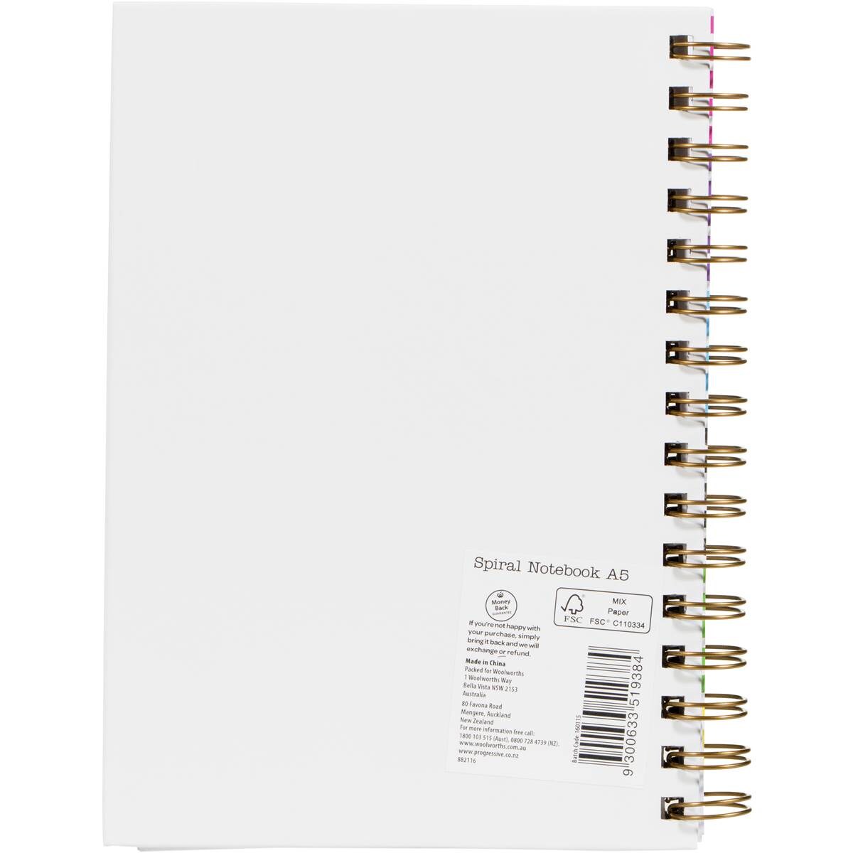 Woolworths A5 Spiral Notebook Each Woolworths