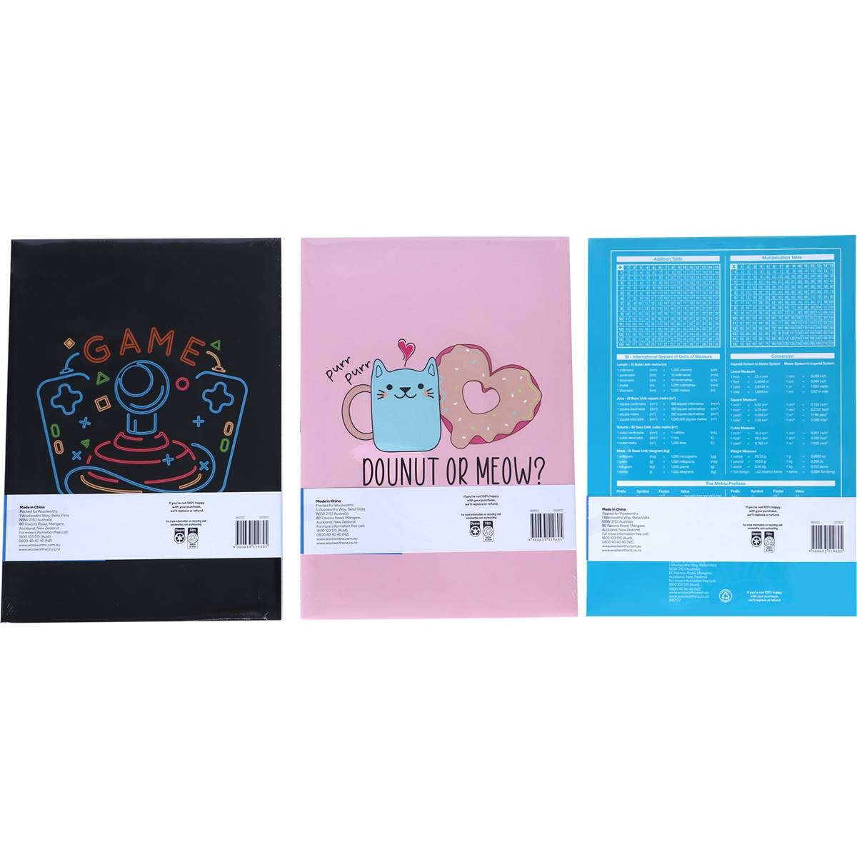 Woolworths A4 Exercise Book 96 Page 3 Pack Woolworths