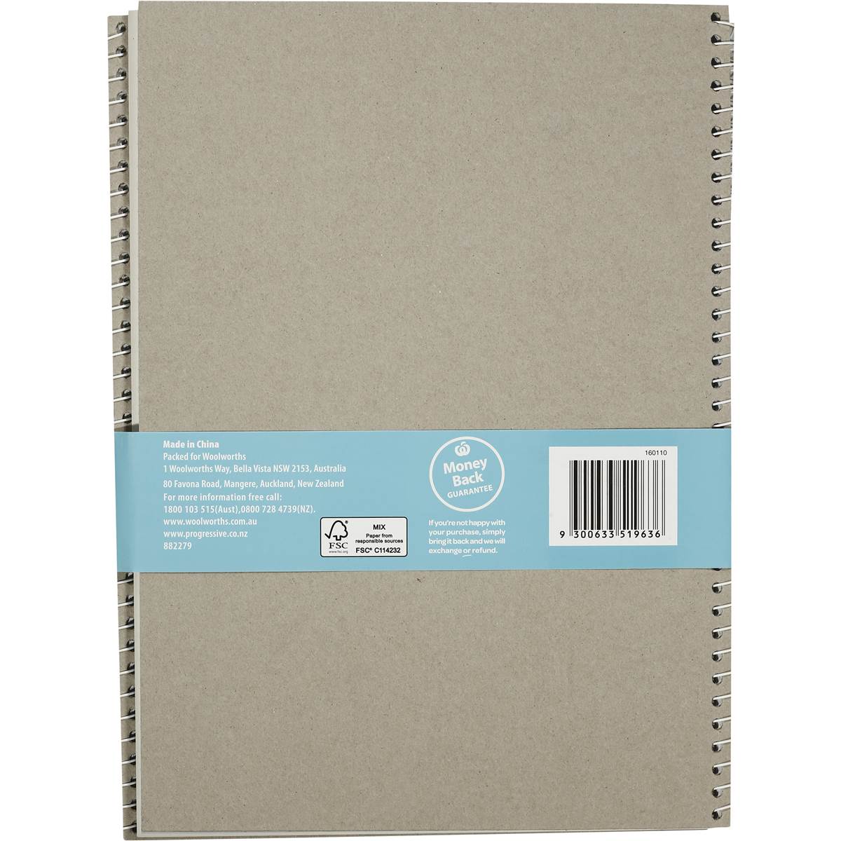 Woolworths Notebook A4 120pg 5 Pack Woolworths