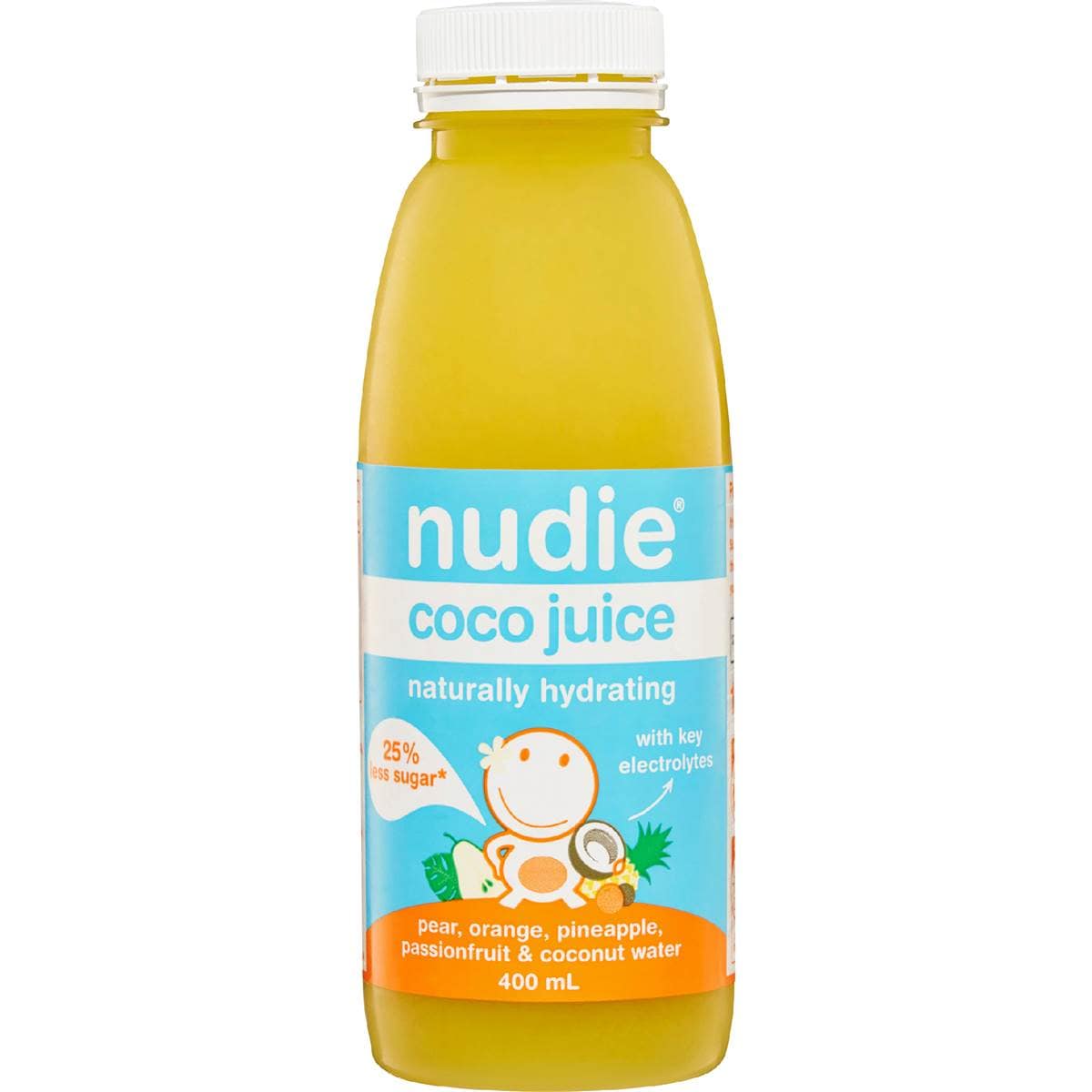 Nudie Coco Juice Pear Orange Passionfruit & Coconut Water 400ml Woolworths