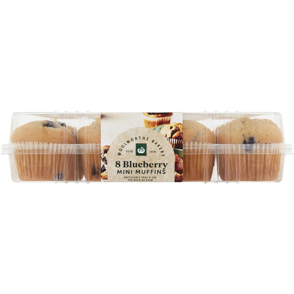 Woolworths Mini Blueberry Muffins 8 Pack Woolworths