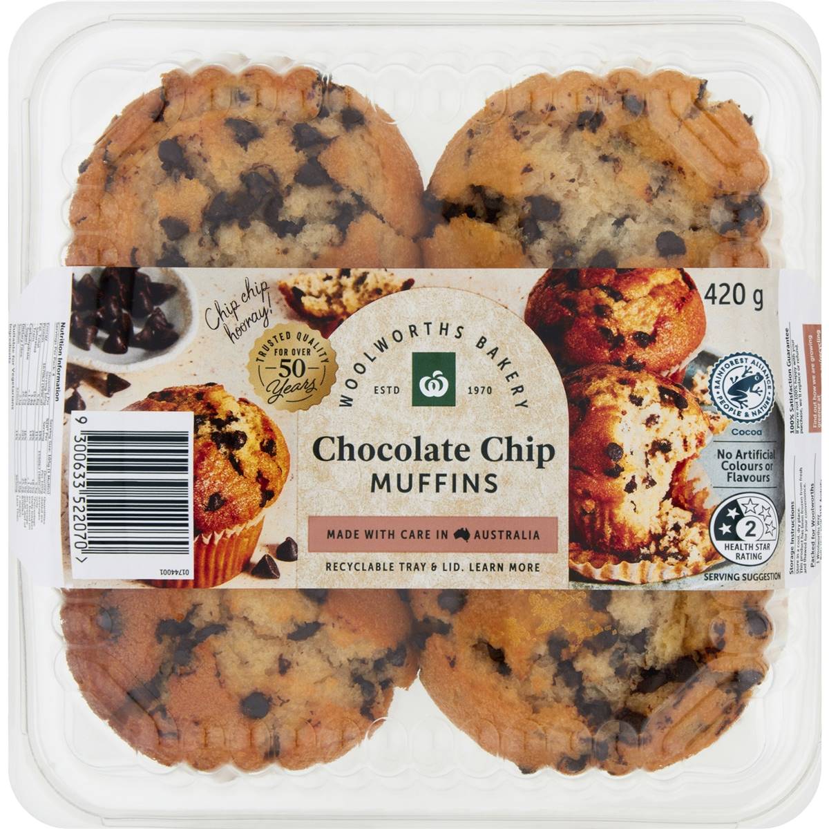 Woolworths Choc Chip Muffin 