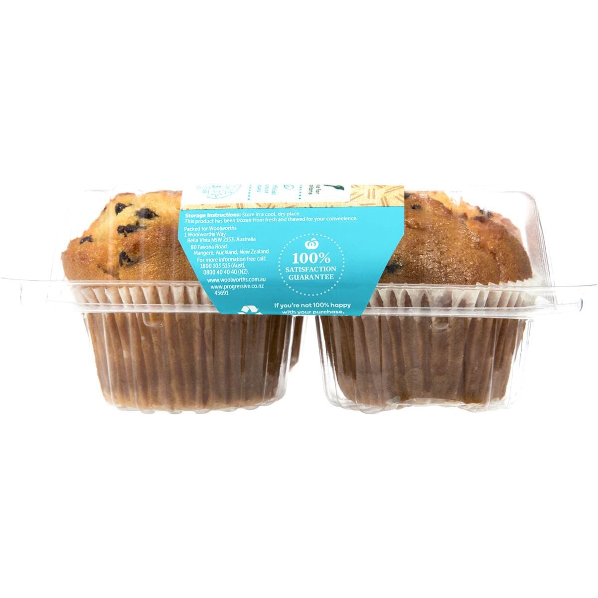 Woolworths Choc Chip Muffin 4 Pack Woolworths