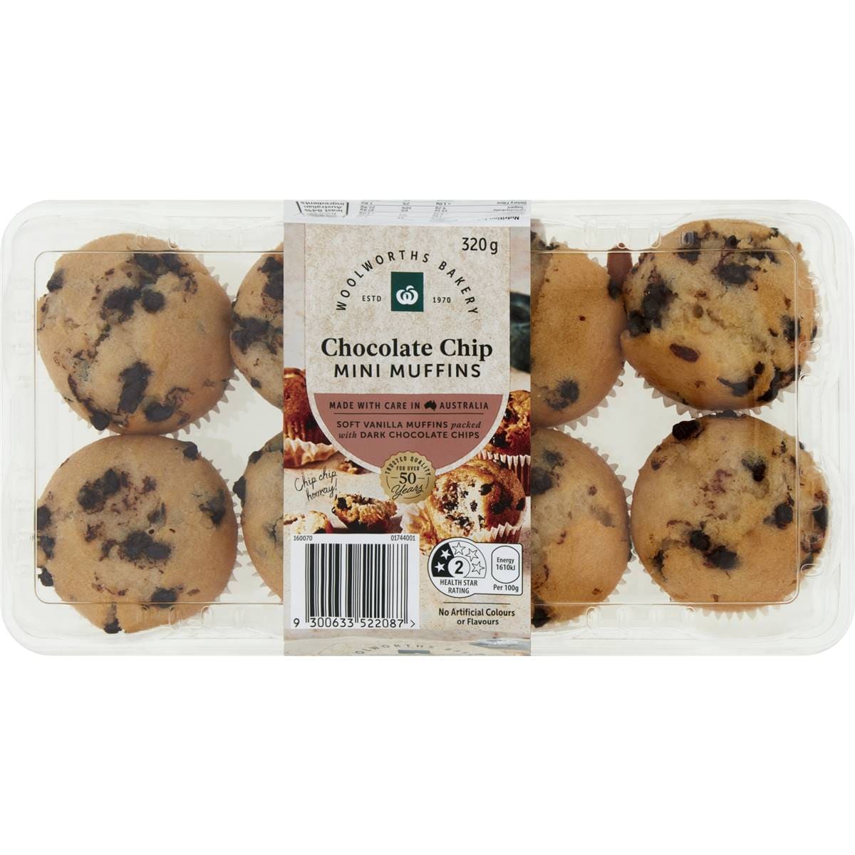 Woolworths Mini Choc Chip Muffin 8 Pack Woolworths