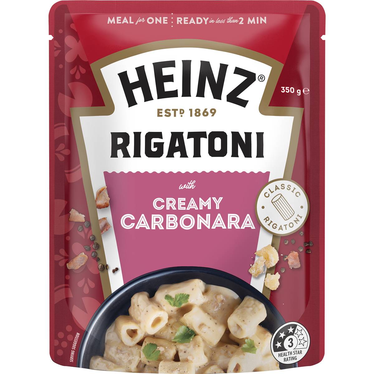 Heinz Rigatoni With Creamy Carbonara Pasta Meal 350g