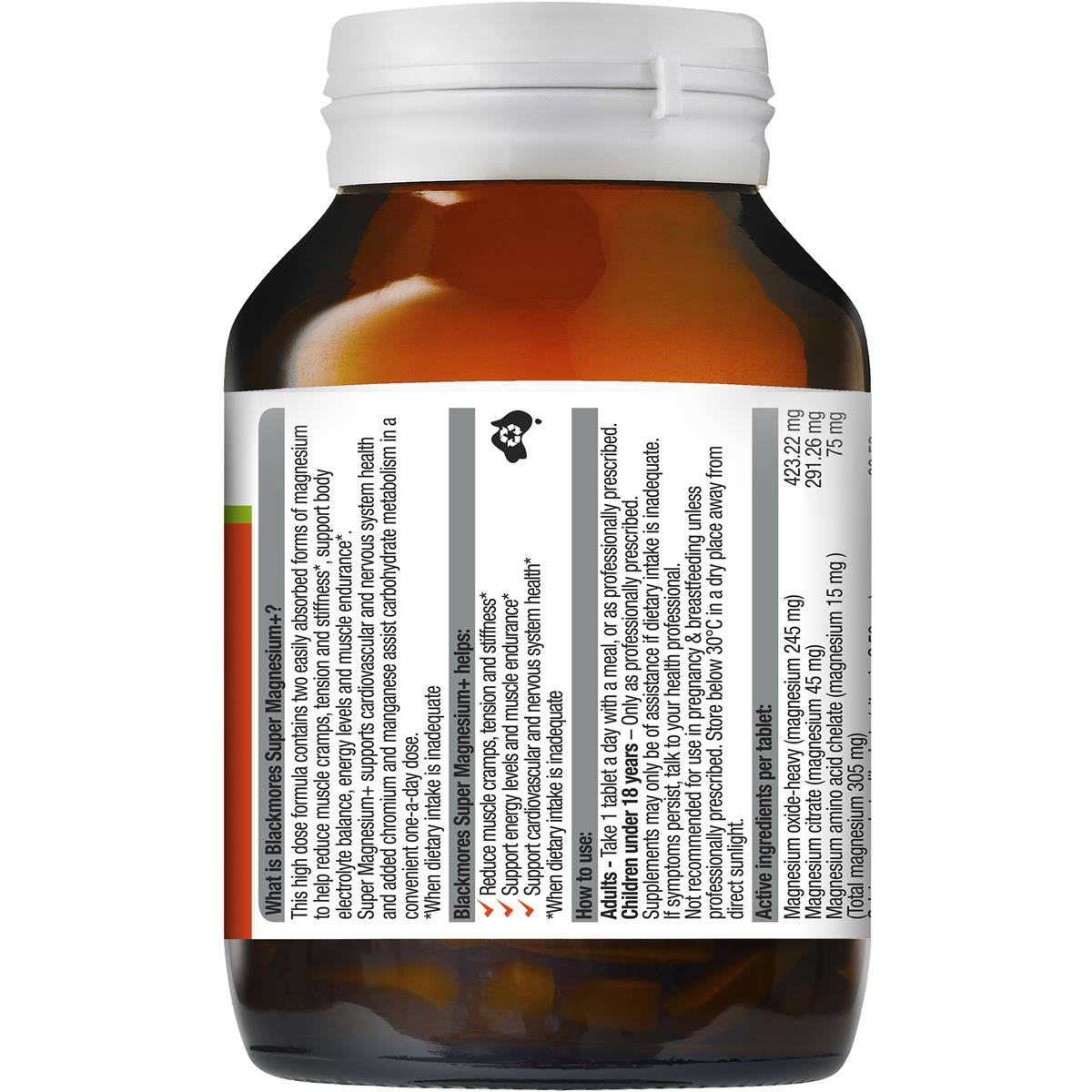 Blackmores Super Magnesium 100pk Woolworths