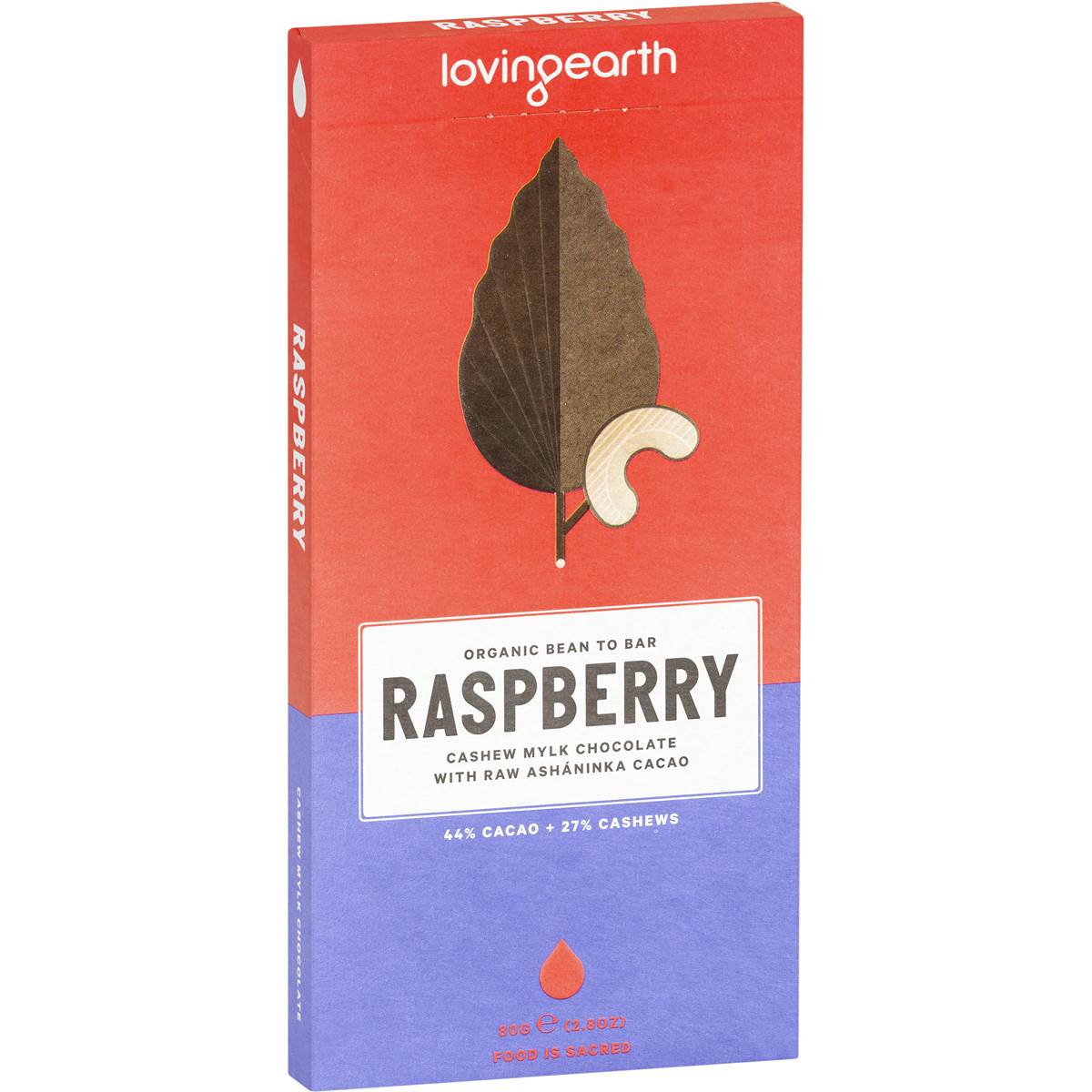 Loving Earth Raspberry Cashew Mylk Chocolate