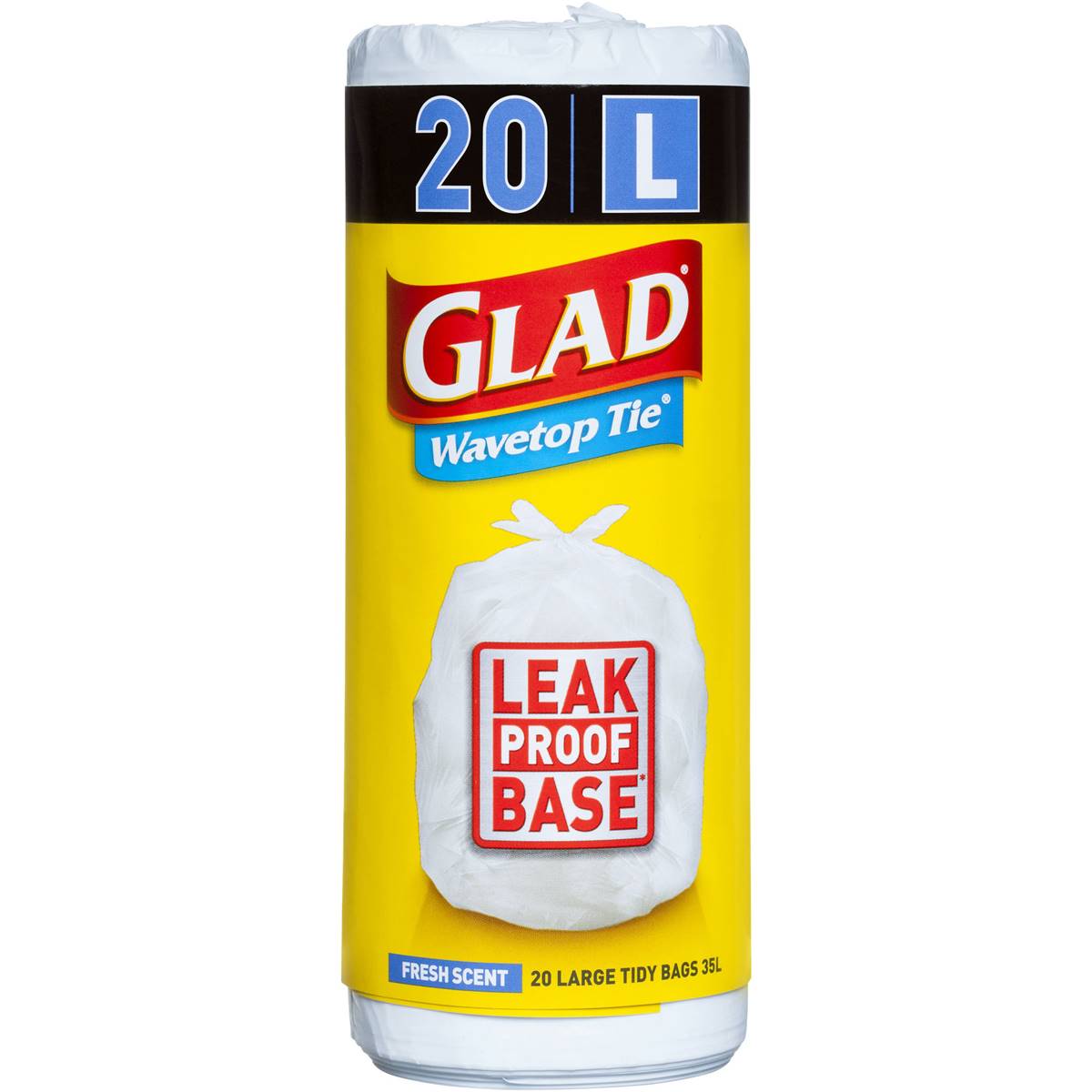 Glad Wavetop Kitchen Tidy Bags Large White 20pk Woolworths