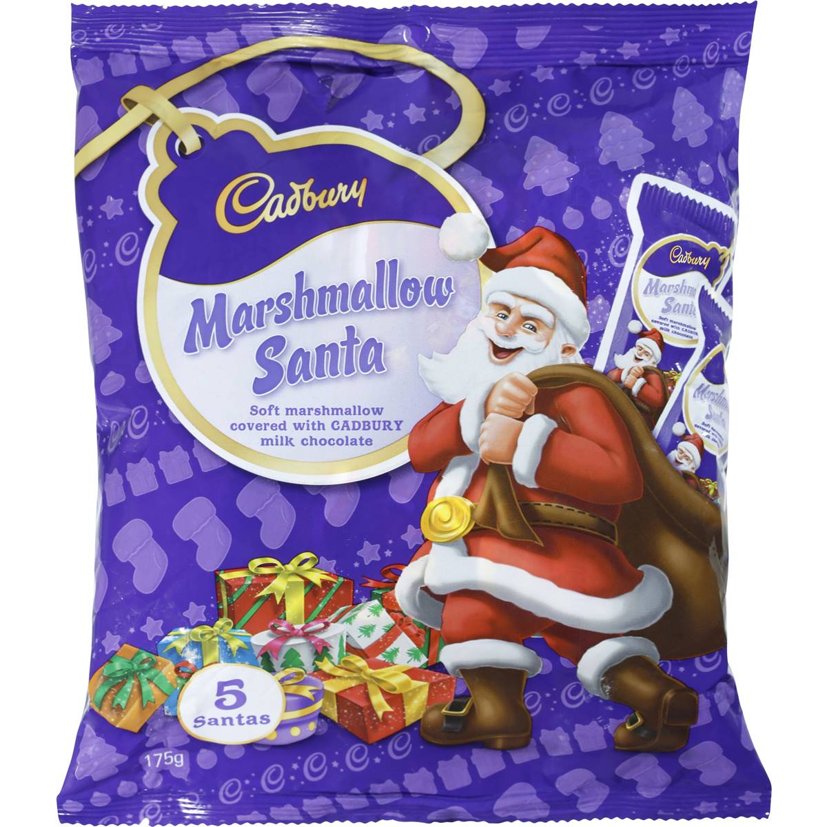 Cadbury Marshmallow Santa 175g Sharepack Woolworths