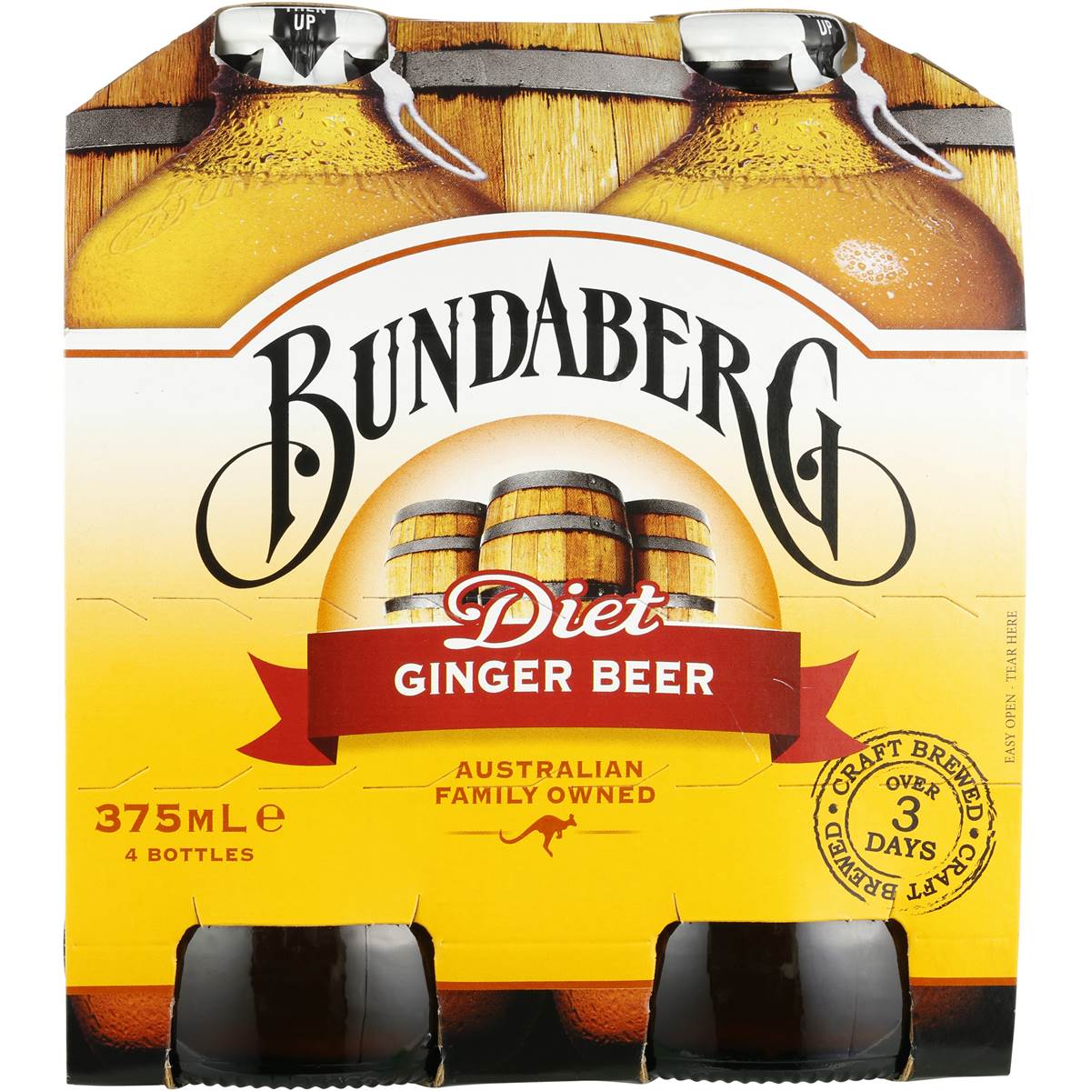 Bundaberg Diet Ginger Beer 4x375ml | Woolworths