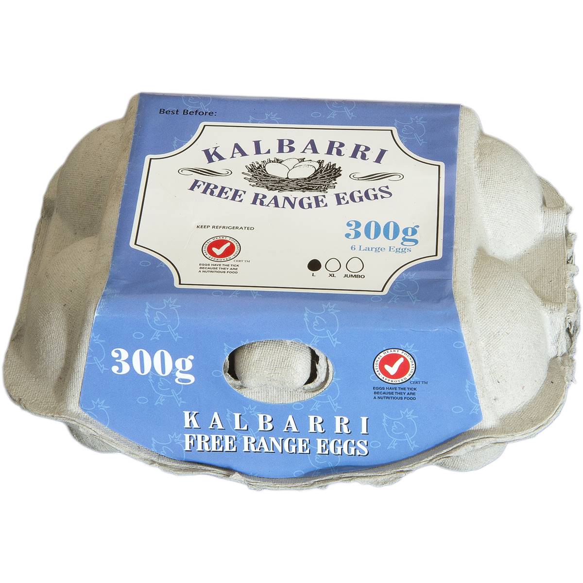 Kalbarri 6 Large Free Range 300g Woolworths