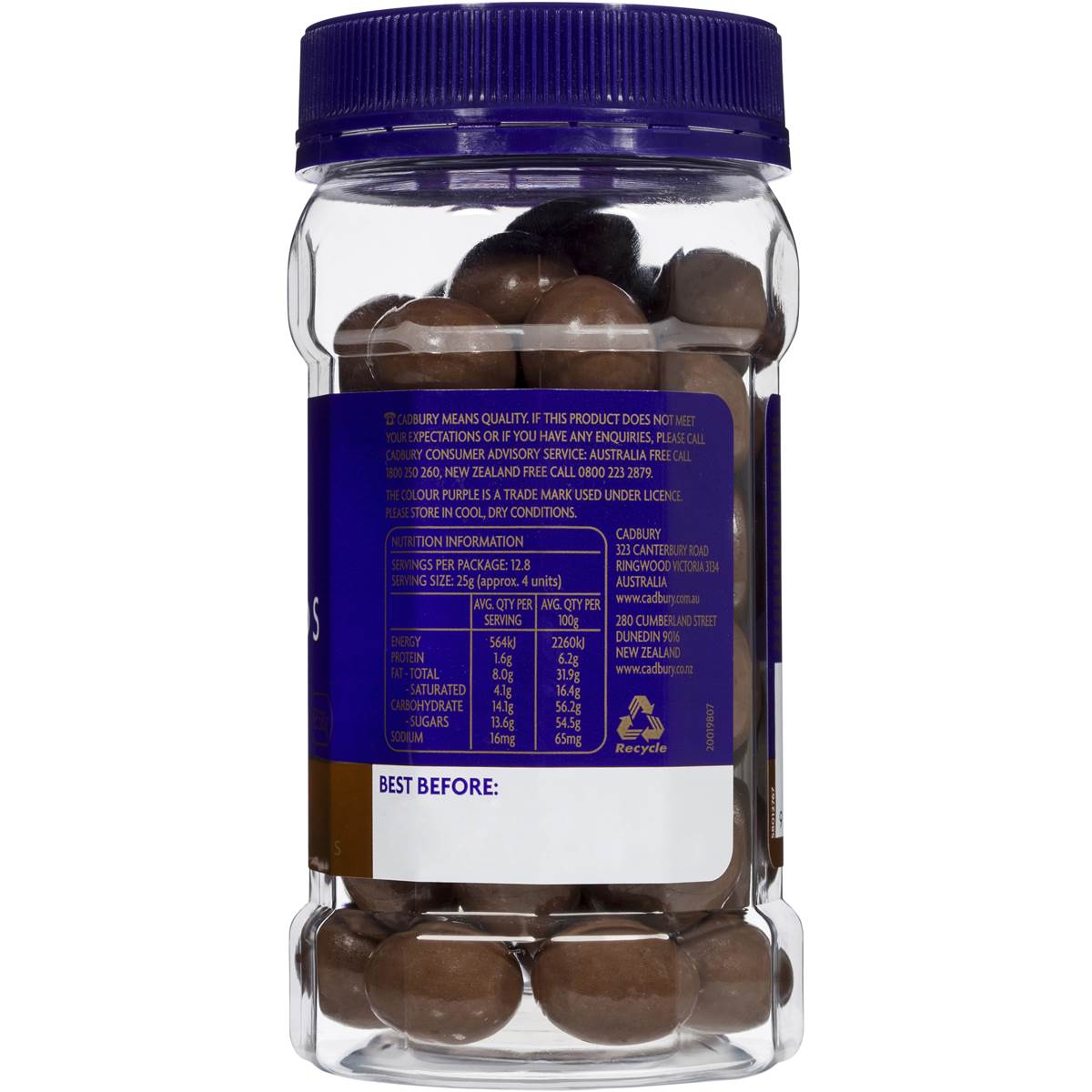 Cadbury Chocolate Coated Almonds 320g Jar Woolworths