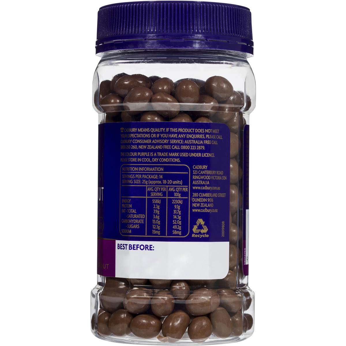 Cadbury Chocolate Coated Fruit & Nut 350g Jar Woolworths