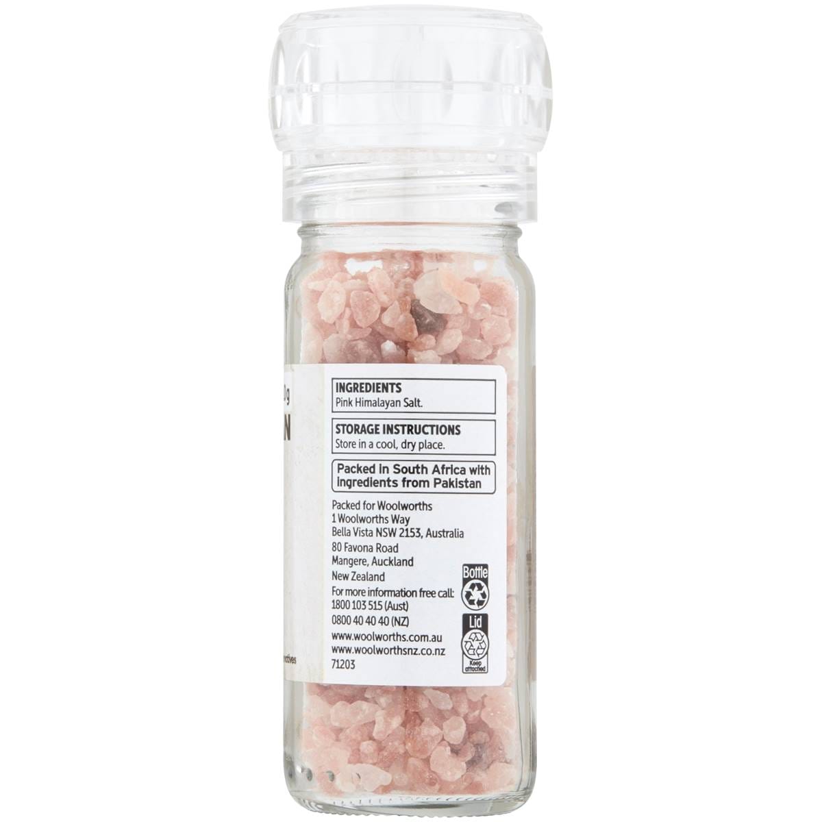 Woolworths Pink Himalayan Salt Grinder 110g Woolworths