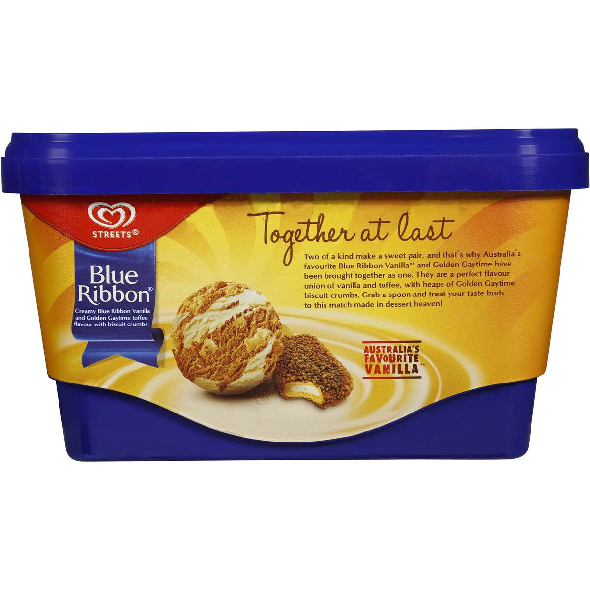 Blue Ribbon Reduced Fat Ice Cream Original Golden Gaytime 1.25l tub