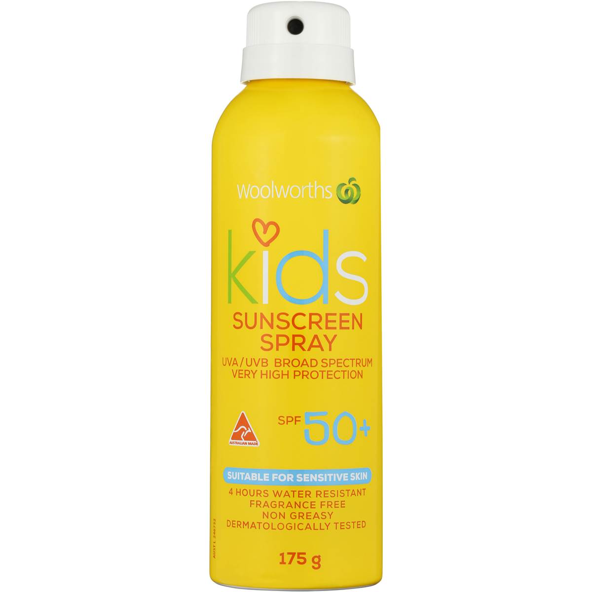 Woolworths Kids Sunscreen Spf 50 Spray 175g Woolworths