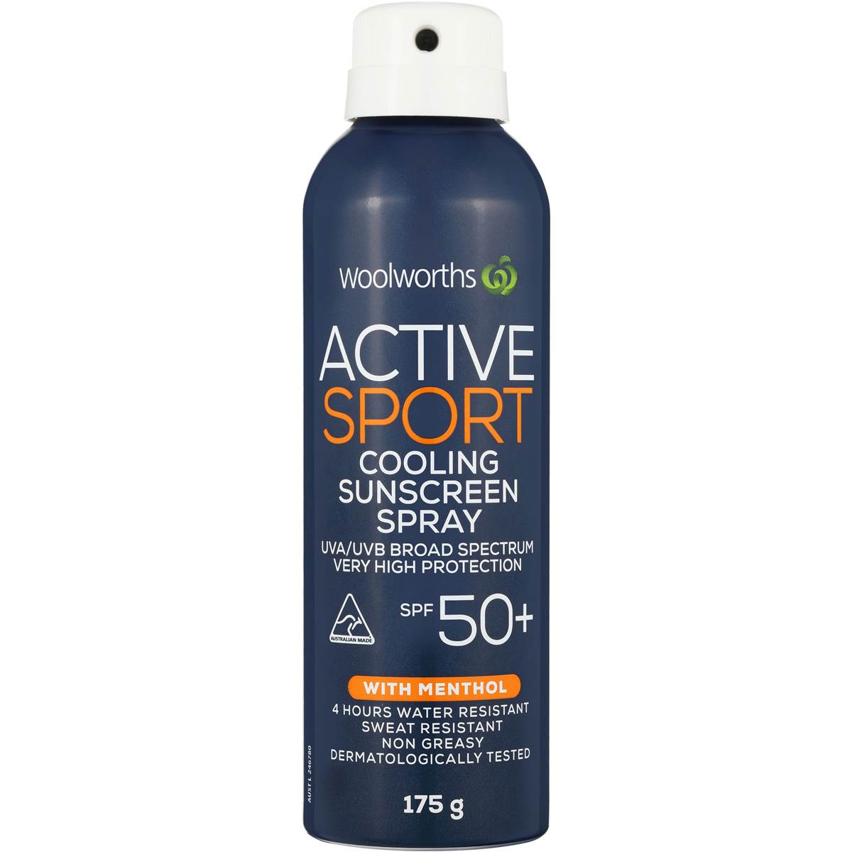 Woolworths Sunscreen Spray Active Sports Spf 50+ 175g Woolworths