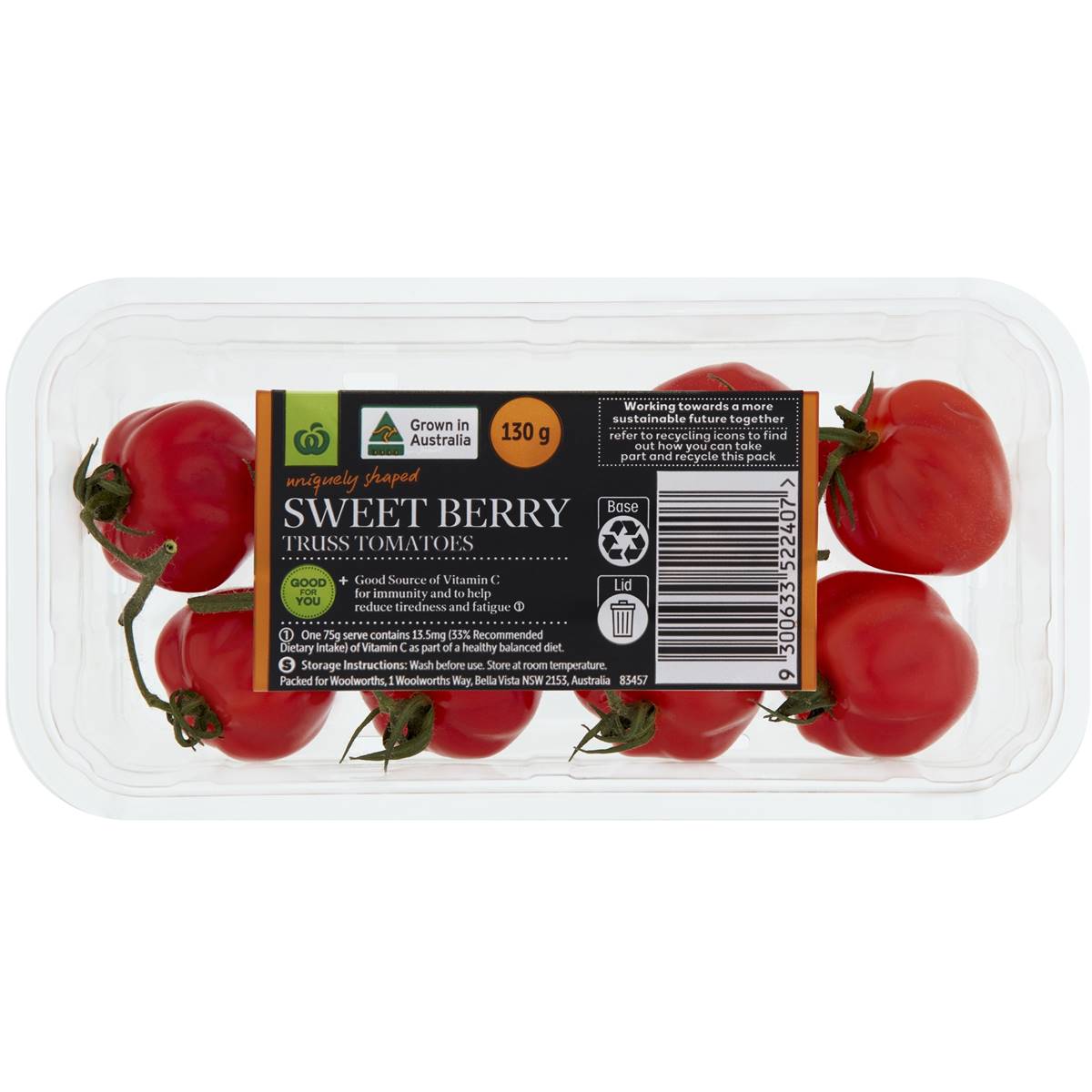 Woolworths Sweet Berry Truss Tomatoes 130g Woolworths