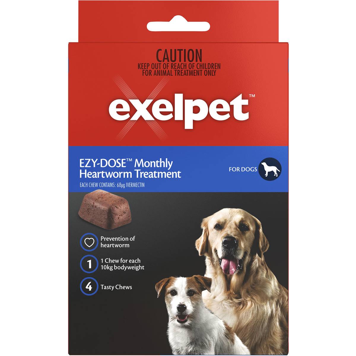 Exelpet Ezydose Monthly Heartworm Treatment For Dogs 12g