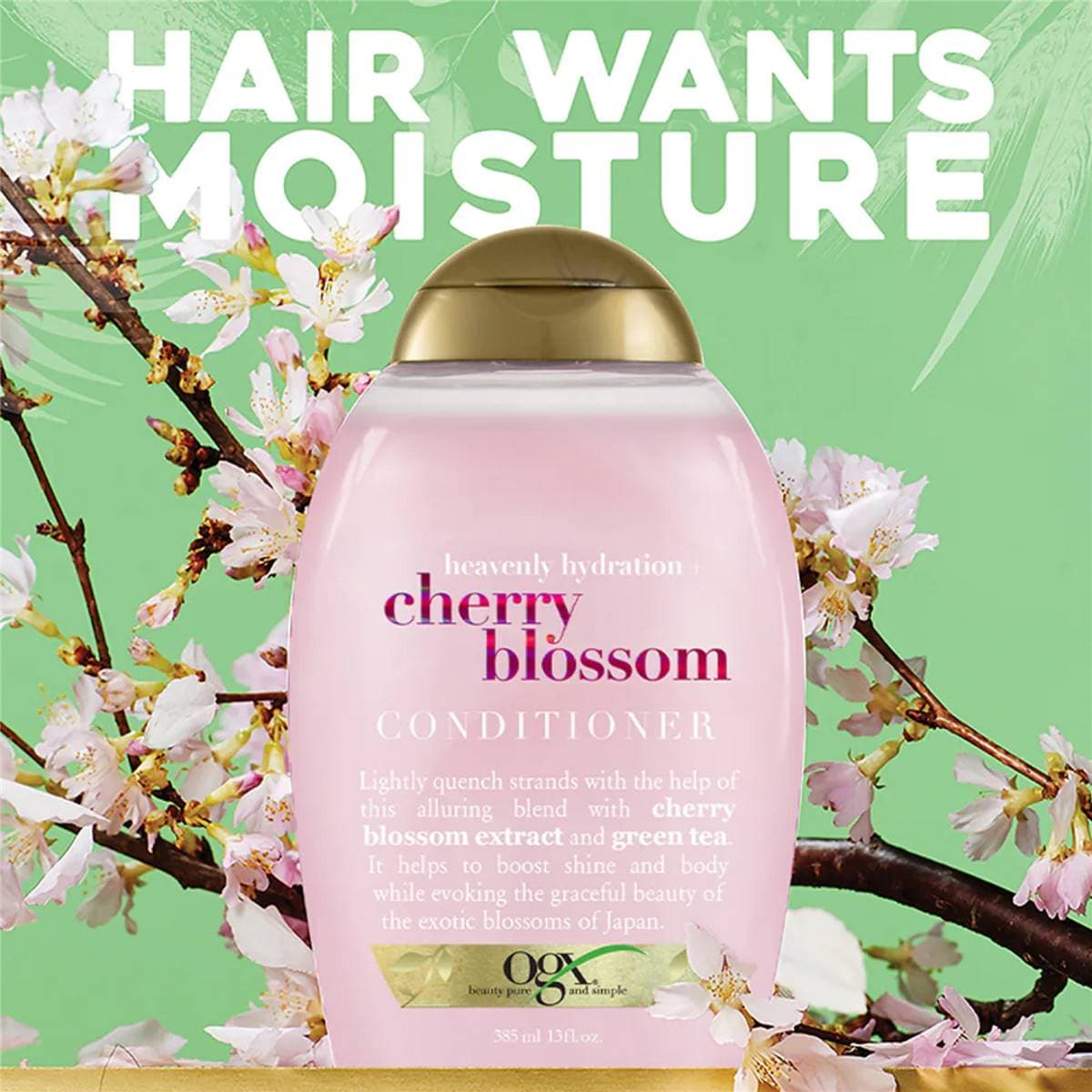 Ogx Cherry Blossom Conditioner For Thin & Fine Hair 385ml Woolworths