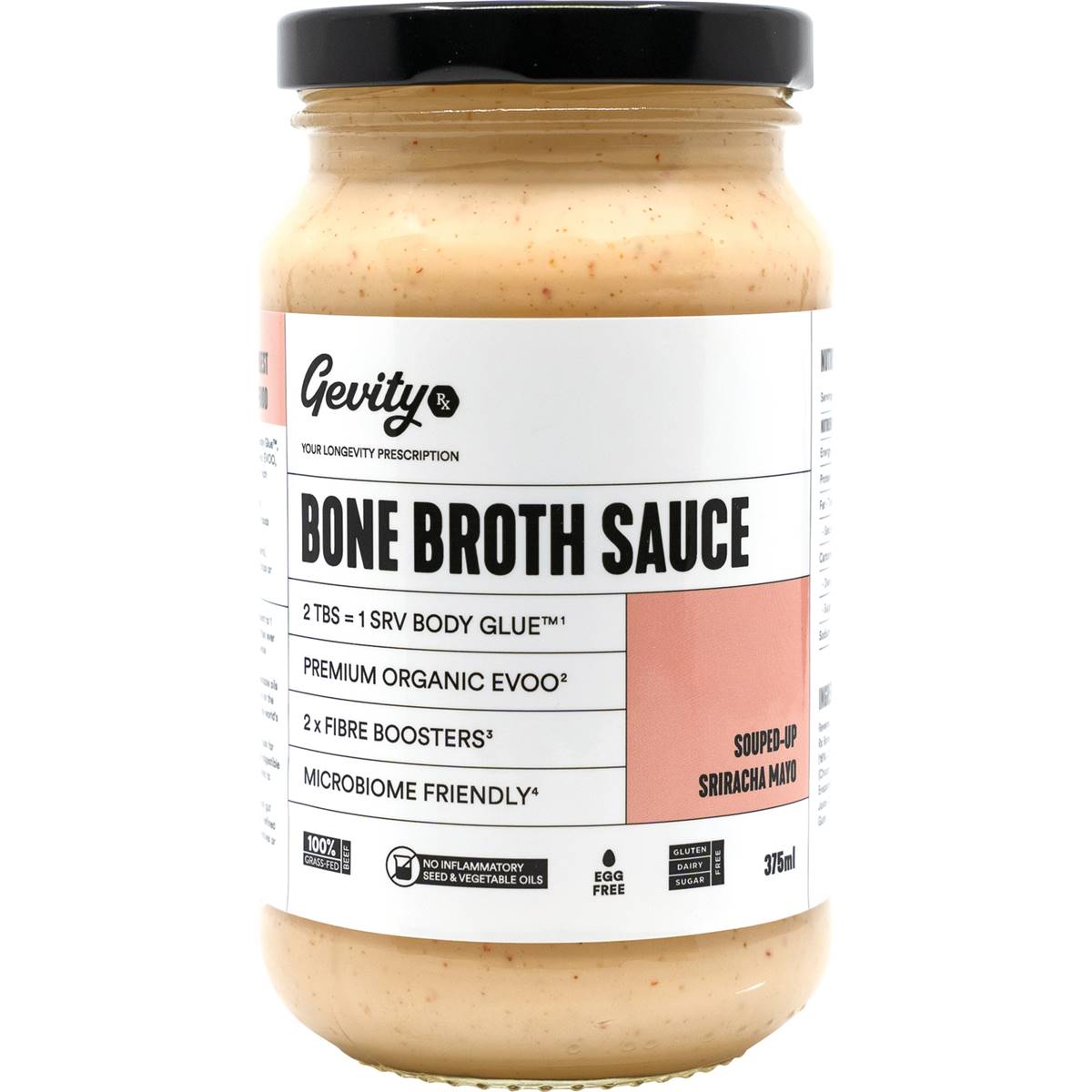 Gevity Rx Bone Broth Sauce Souped-up Sriarcha Mayo 375ml | Woolworths