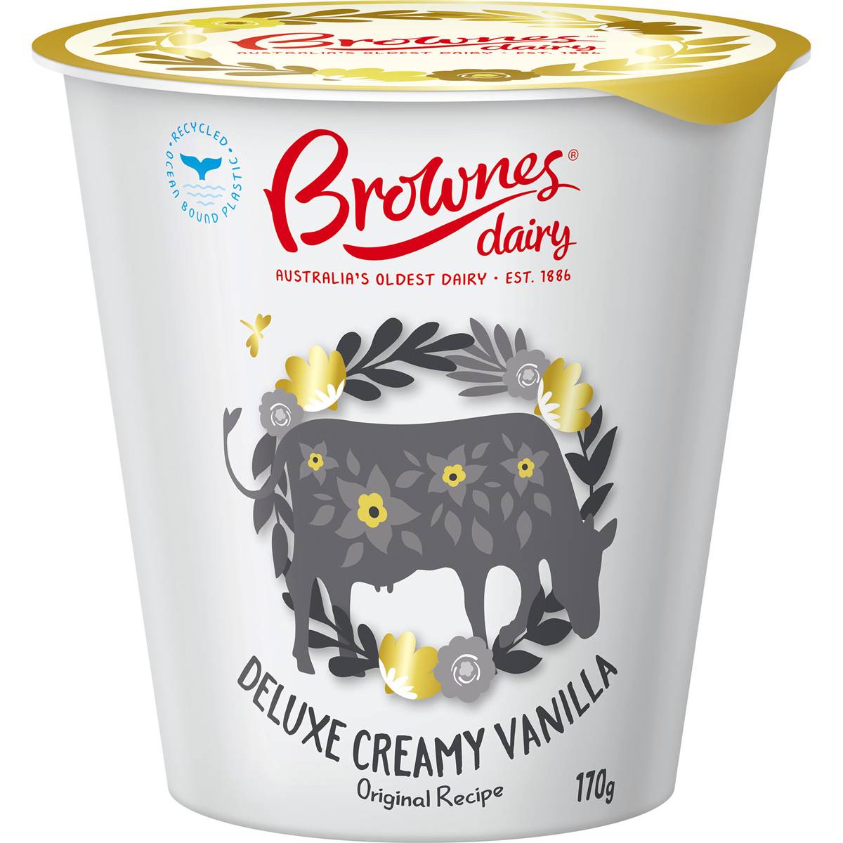 Brownes Deluxe Creamy Vanilla Yoghurt 170g | Woolworths