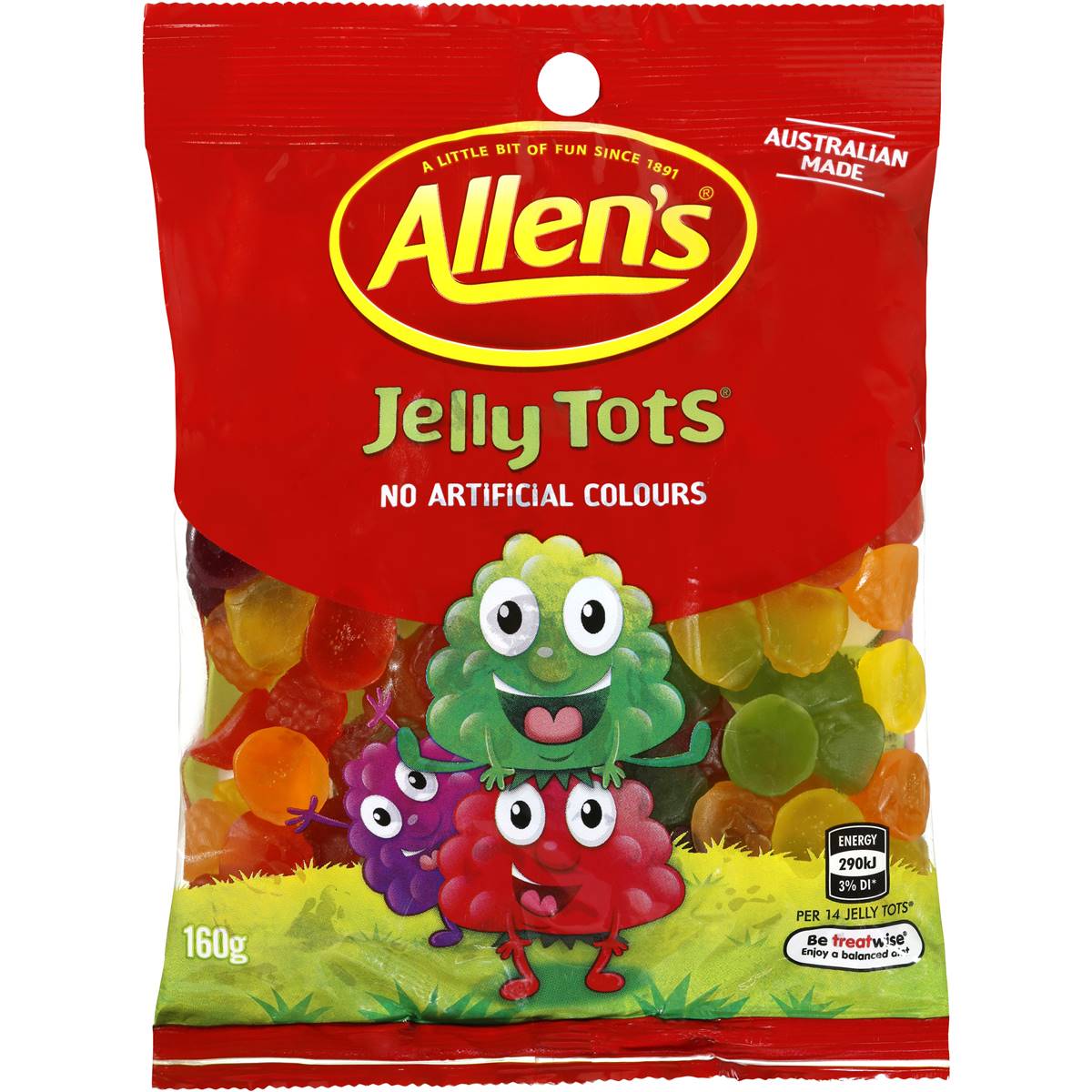 Allen's Jelly Tots Lollies 160g Bag Woolworths