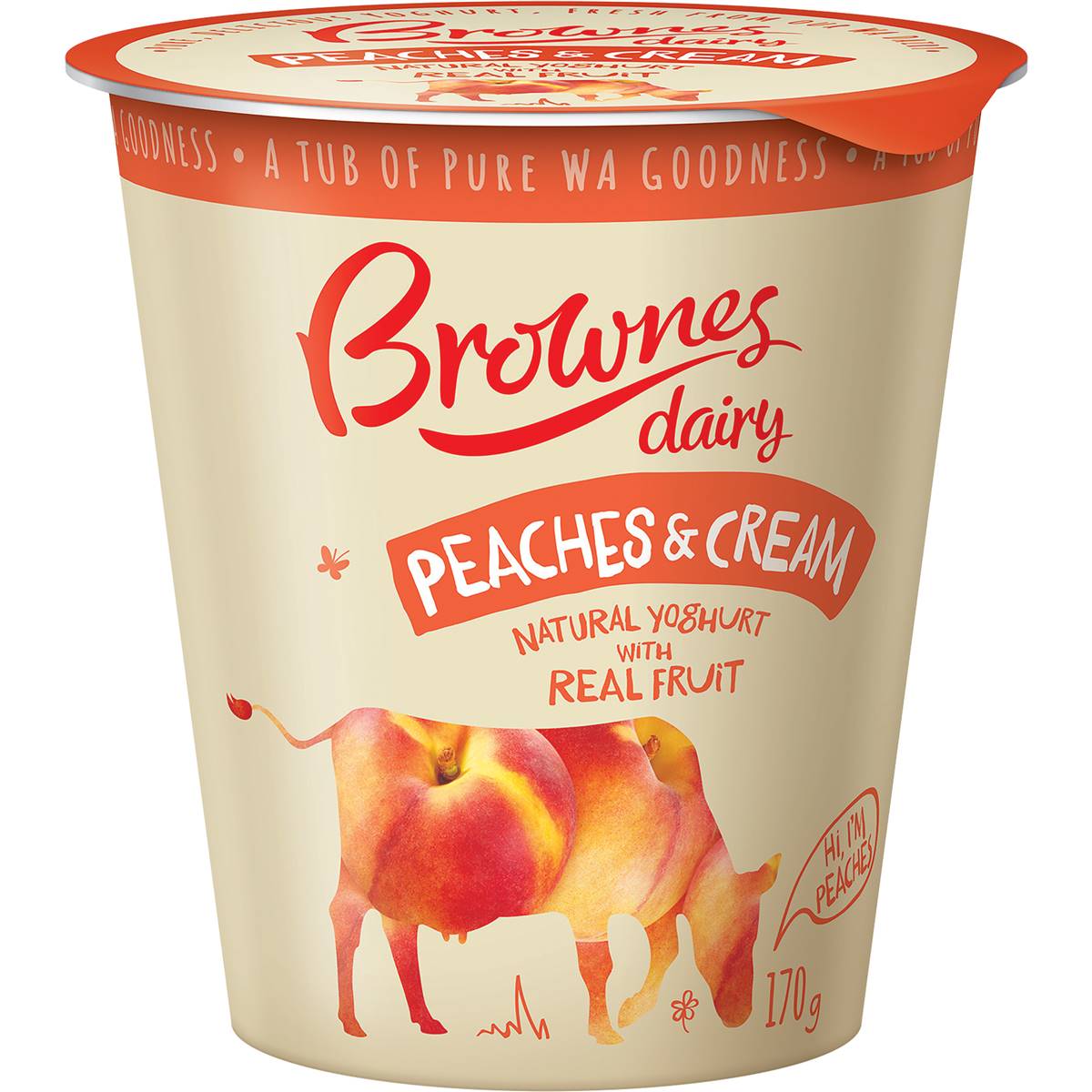 Brownes Natural Yoghurt Peaches & Cream
