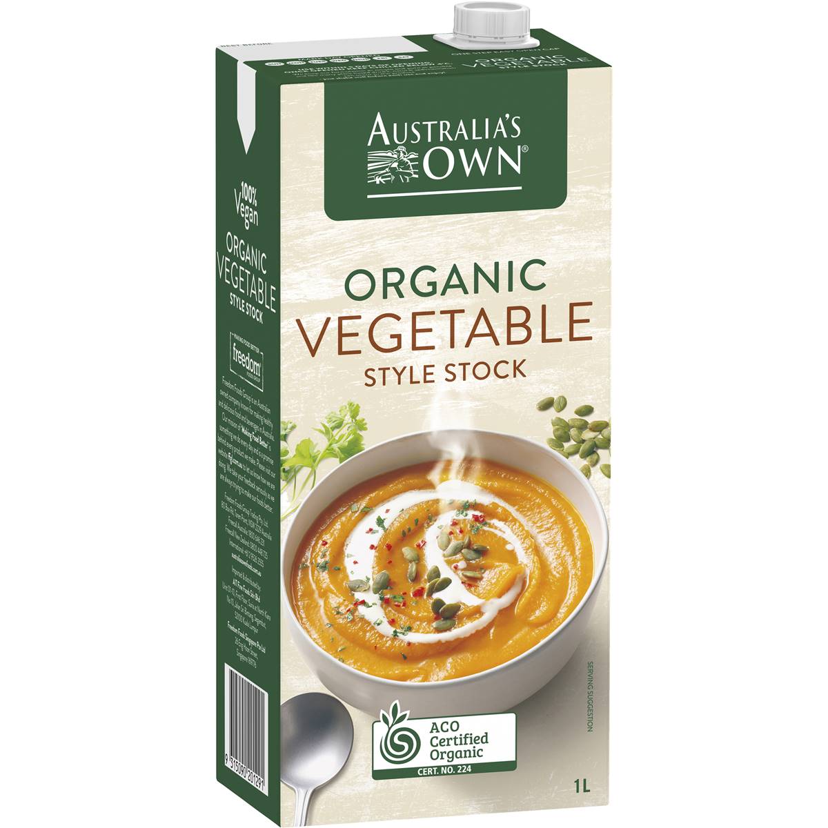 Australia's Own Organic Vegetable Style Stock 1l Woolworths
