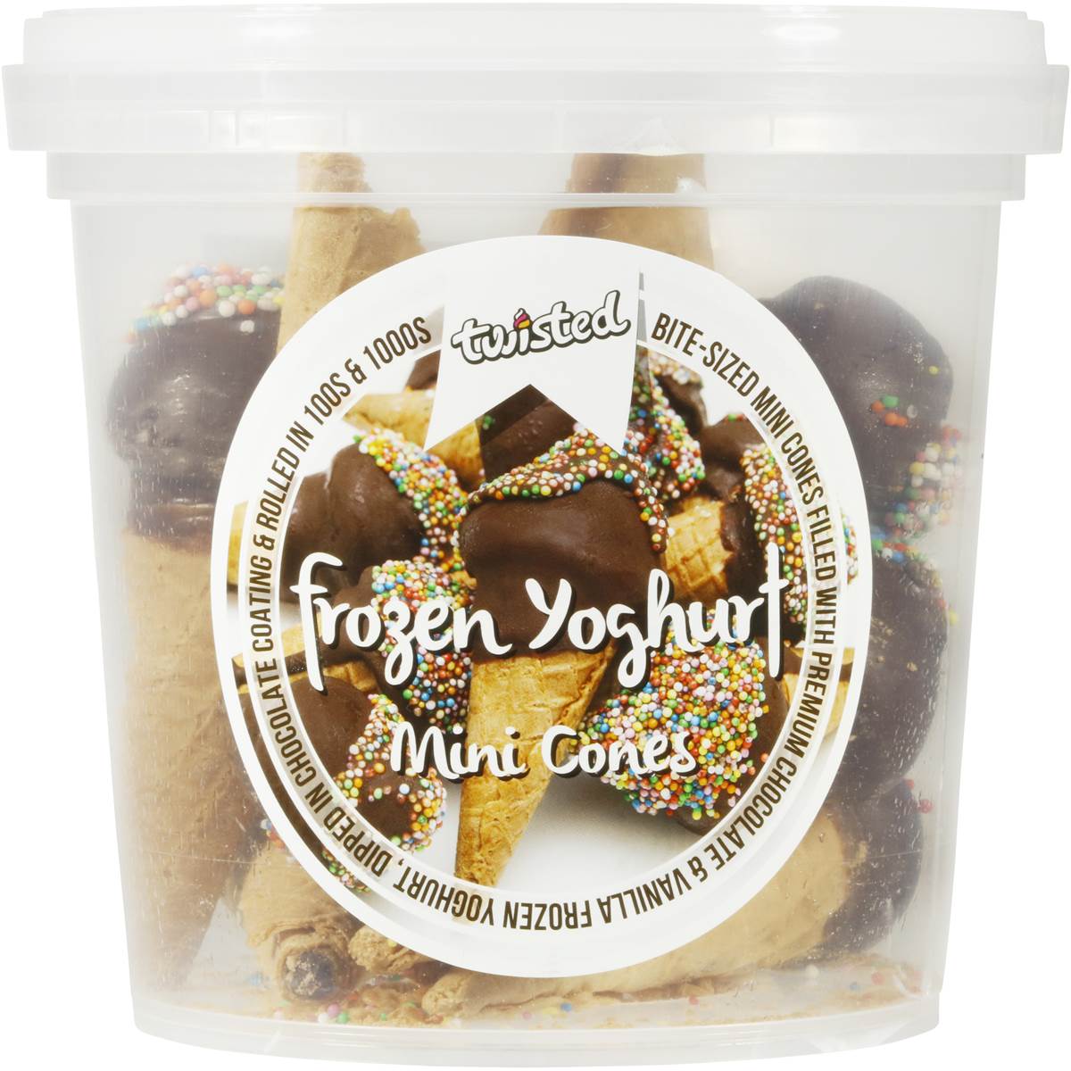Twisted Mini Frozen Yoghurt Cones 100s & 1000s 10pk 300g Woolworths