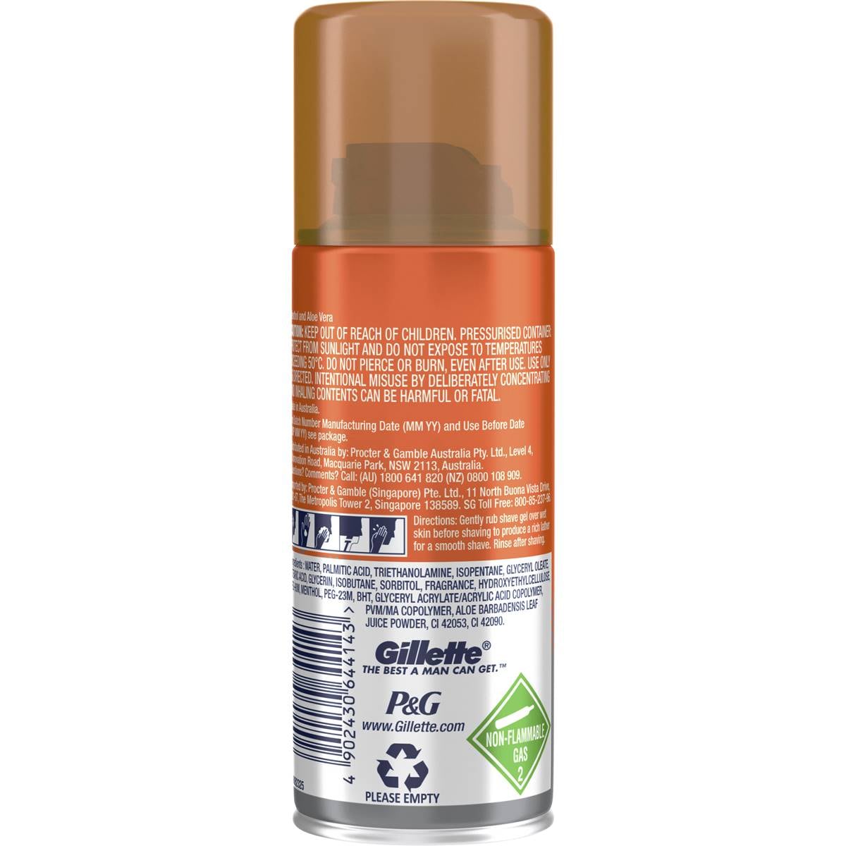 Gillette Fusion Hydra Shaving Gel Sensitive Skin 70g Woolworths