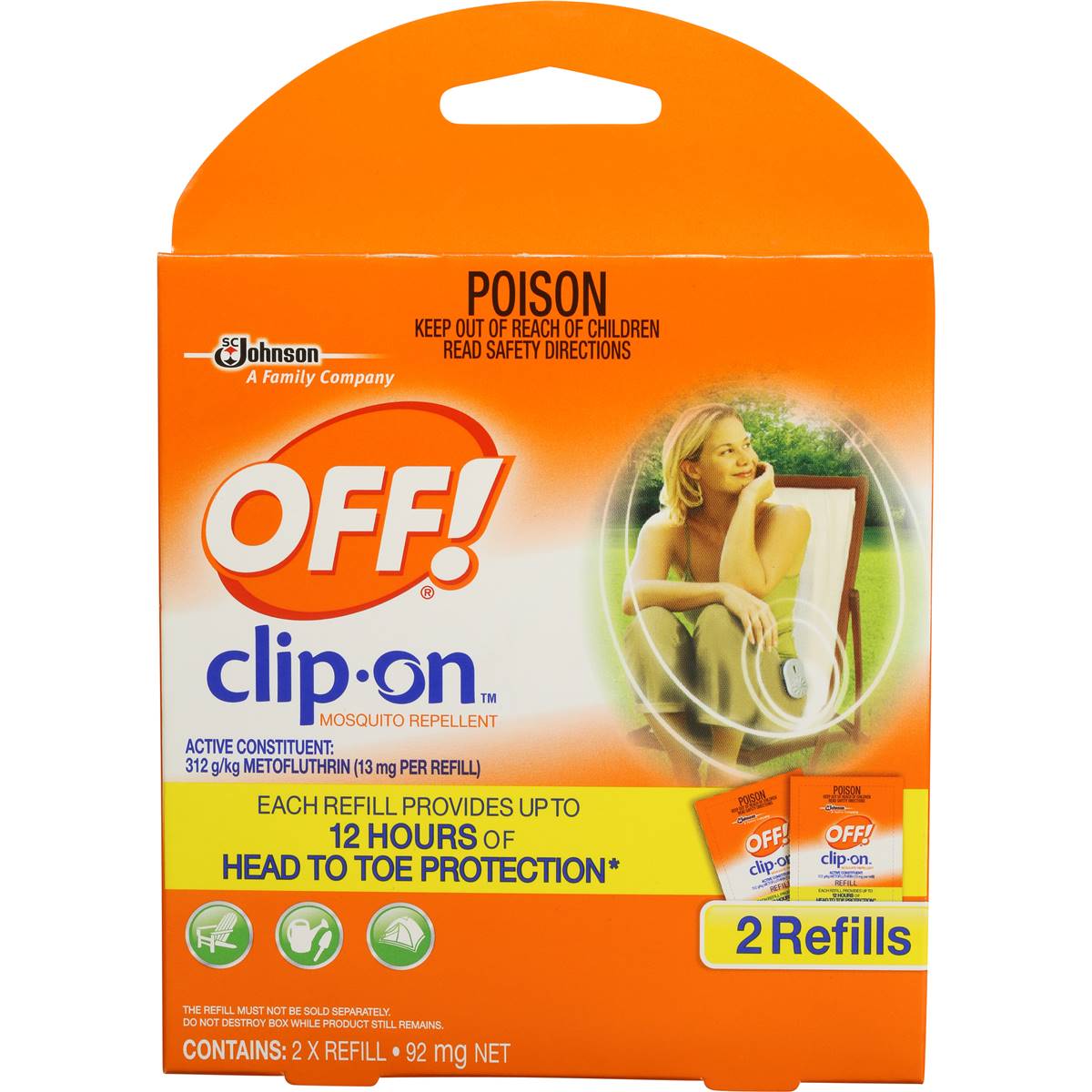 Off! Mosquito Repellent Refills Clip On 2 Pack Woolworths