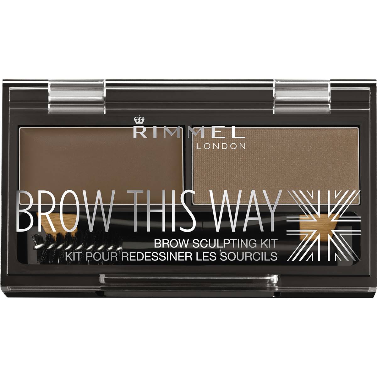 Rimmel London Brow This Way Eyebrow Powder Kit 002 Dark Brown 2.4g