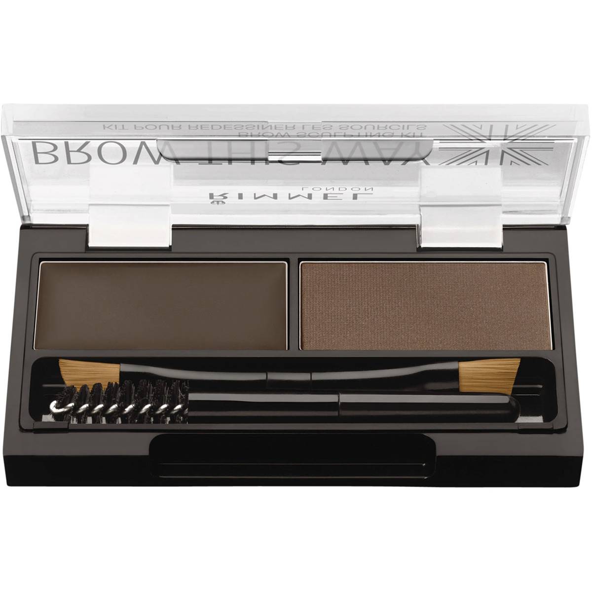Rimmel London Brow This Way Eyebrow Powder Kit 002 Dark Brown 2.4g