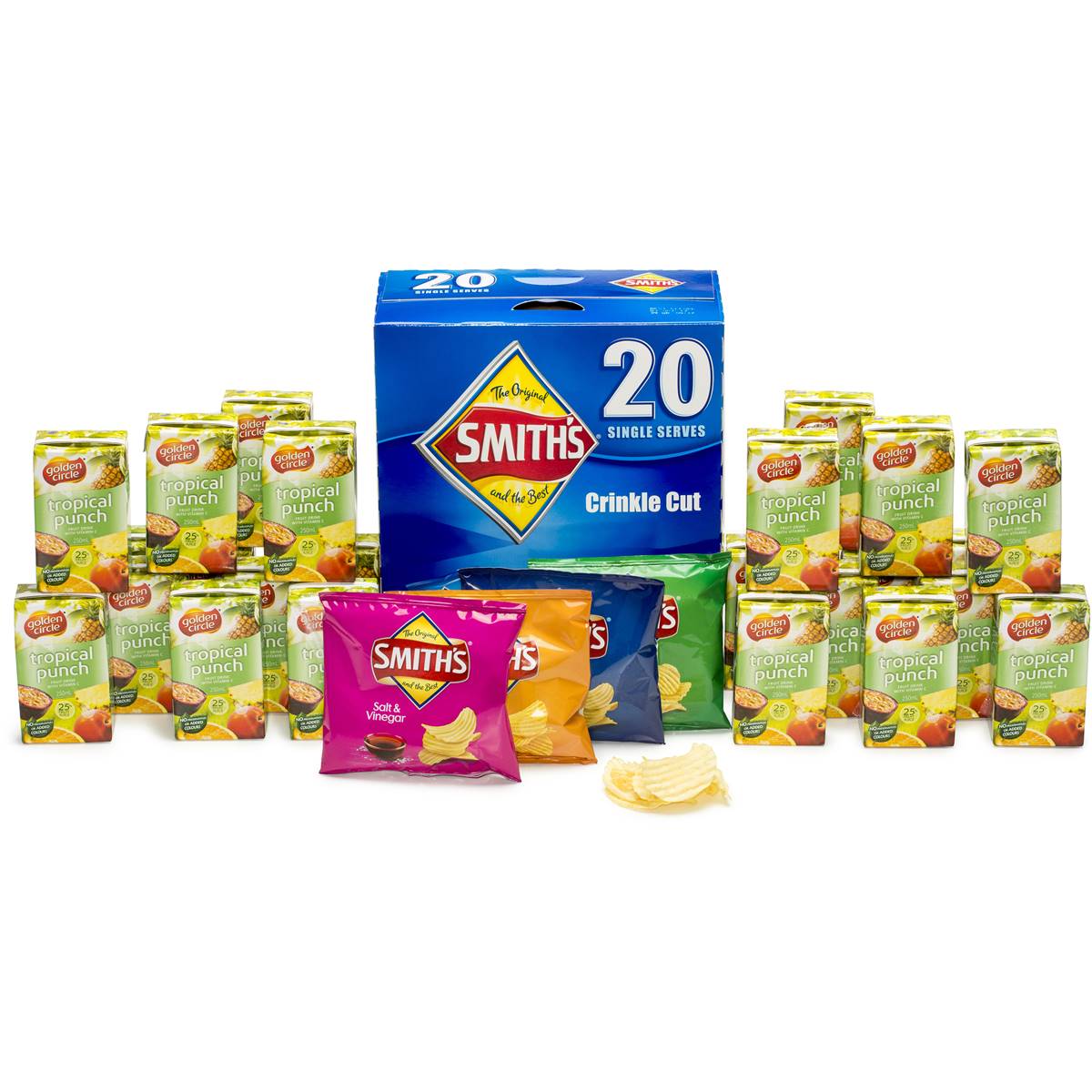 Lunchbox Crinkle Chips & 24pk Fruit Drink Bundle