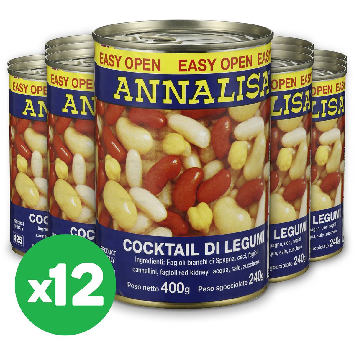 Annalisa Beans Four Mix 400g X12 Bundle