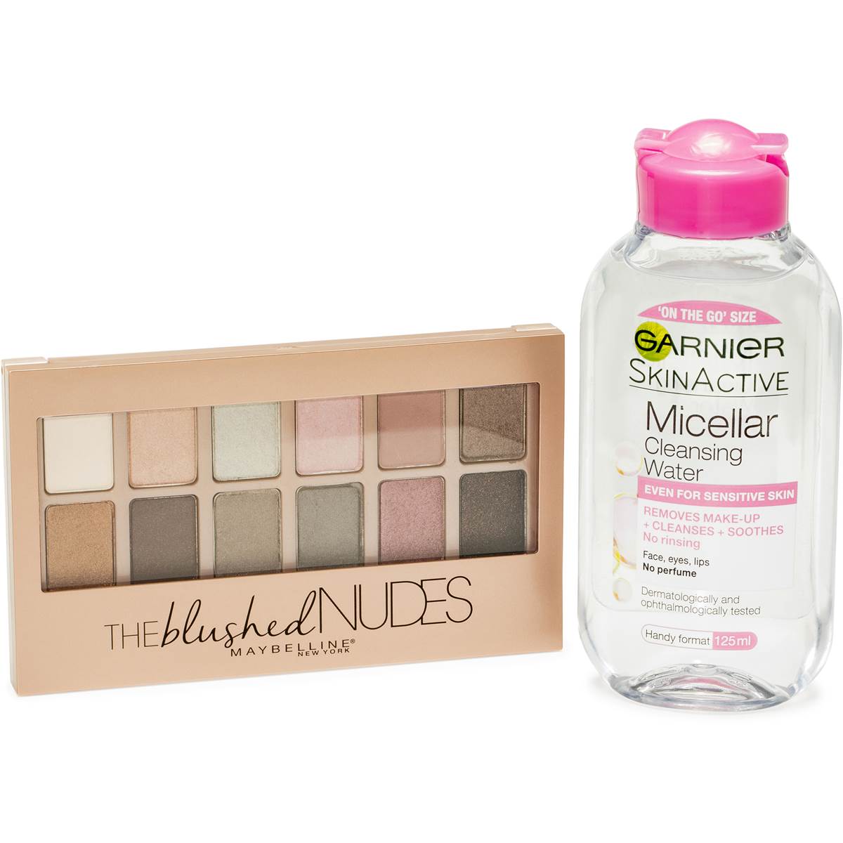 Maybelline Eyeshadow Palette & Garnier Skin Naturals Cleansing Water Bundle