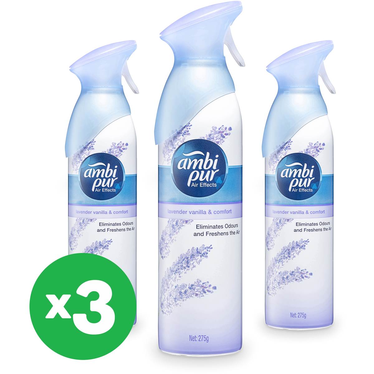 Ambi Pur Air Freshener Lavender Vanilla 275g X3 Bundle